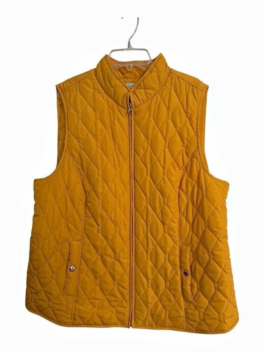 Croft & Barrow Quilted Vest in Yellow XL Like New
